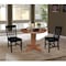 International Concepts 36 in. Solid Wood Round Top Pedestal Dining Table with 2 Chairs in Distressed Oak/Black K42-36RT-23-C46-61-2 - alternate 3